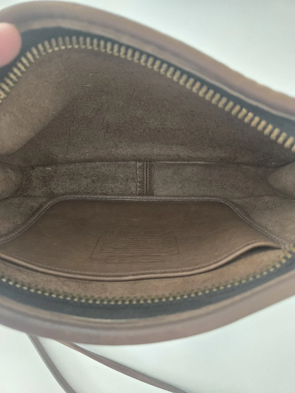 Coach Bonnie Cashin Vintage Small Brown Leather Shoulder Bag Distressed